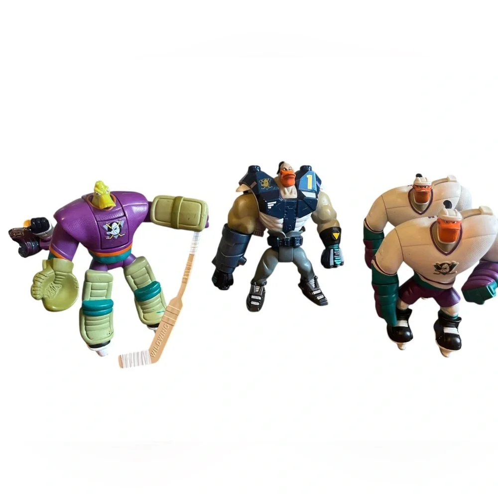 Vintage Disney Mighty Ducks Figure Collection LOT OF 7 Animated Series 1996